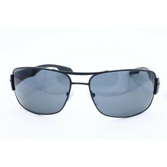 Prada SPR 53NS-1B0-5Z1 Square Black Sunglasses Gray Polarized Lens 65mm (B) - Picture 3 of 7
